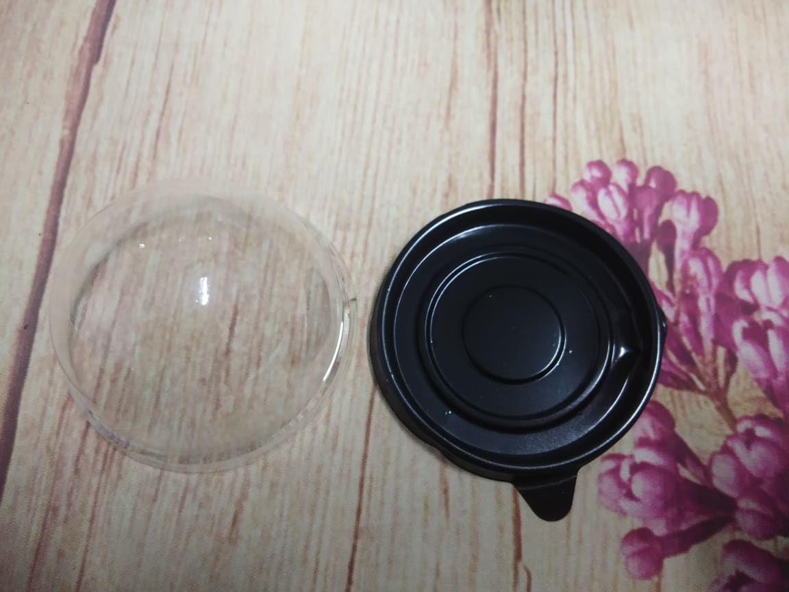 BỘ 100 HỘP TRÒN ĐẾ ĐEN ĐỰNG BÁNH 80 GRAM