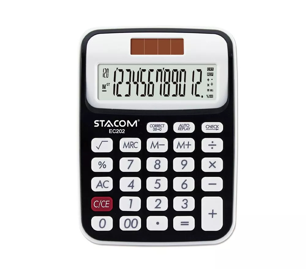 Máy Tính 12 Chữ Số STACOM Bỏ Túi Nhiều Màu - EC202