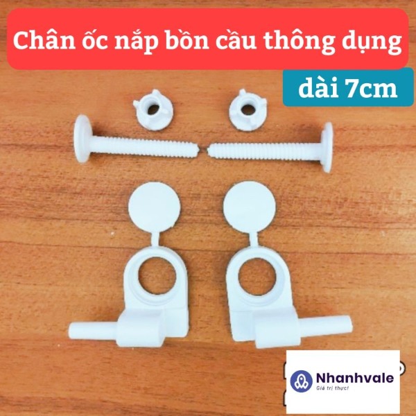 Bộ ốc nắp bồn cầu nhựa đầy đủ cho bồn thông dụng 2 khối rời