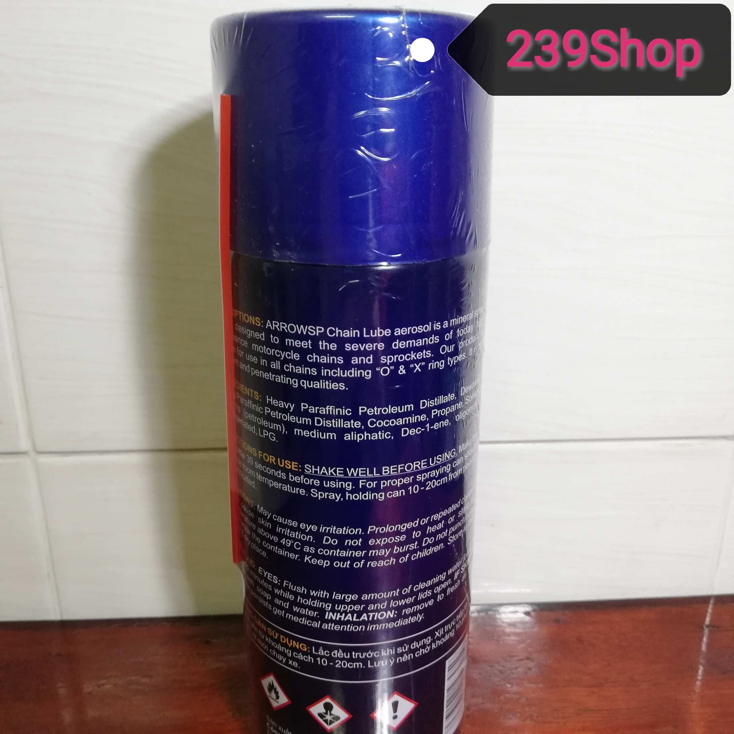 Chai xịt bôi trơn sên ARROW Chain Lube 400ML