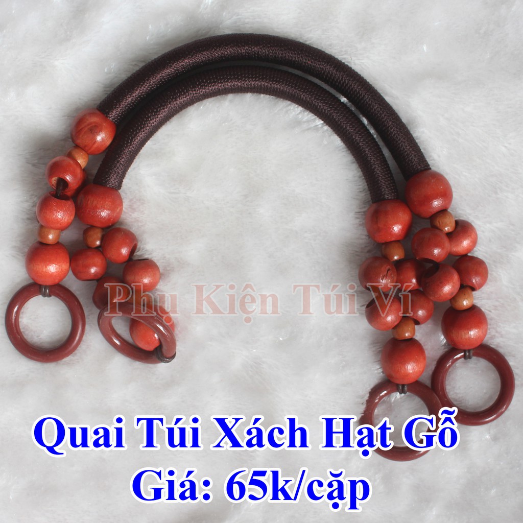 Quai Túi Xách Hạt Gỗ (70k/cặp)