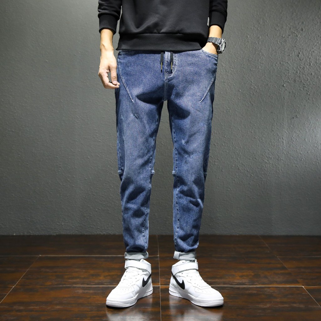 K935 - Quần jean ống đứng hàng Quảng Châu cao cấp vệt chéo nhỏ ngang ống quần