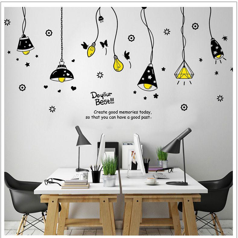 [HCM]Tranh dán tường 3D Đèn treo Amyshop (85 x 175 cm)