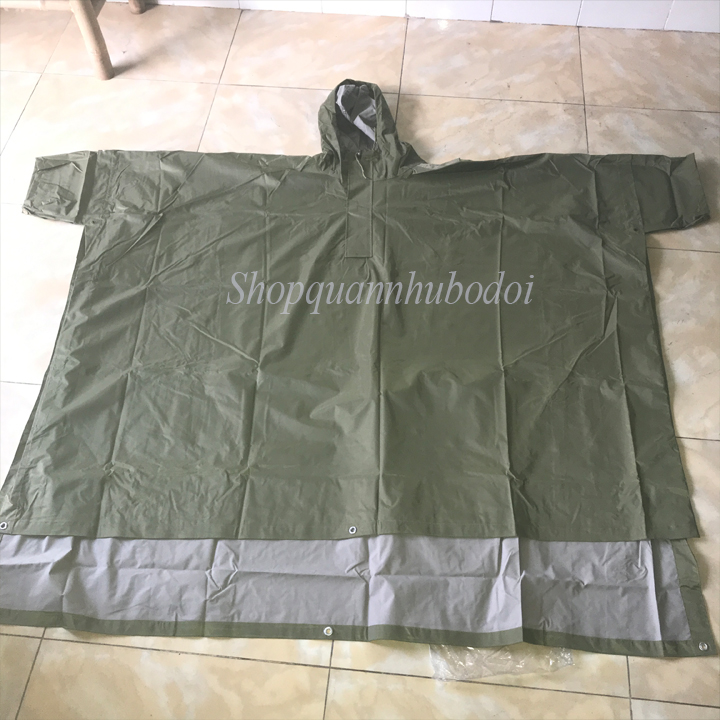 ÁO MƯA CÁNH DƠI  CAO CẤP MÀU XANH RÊU 