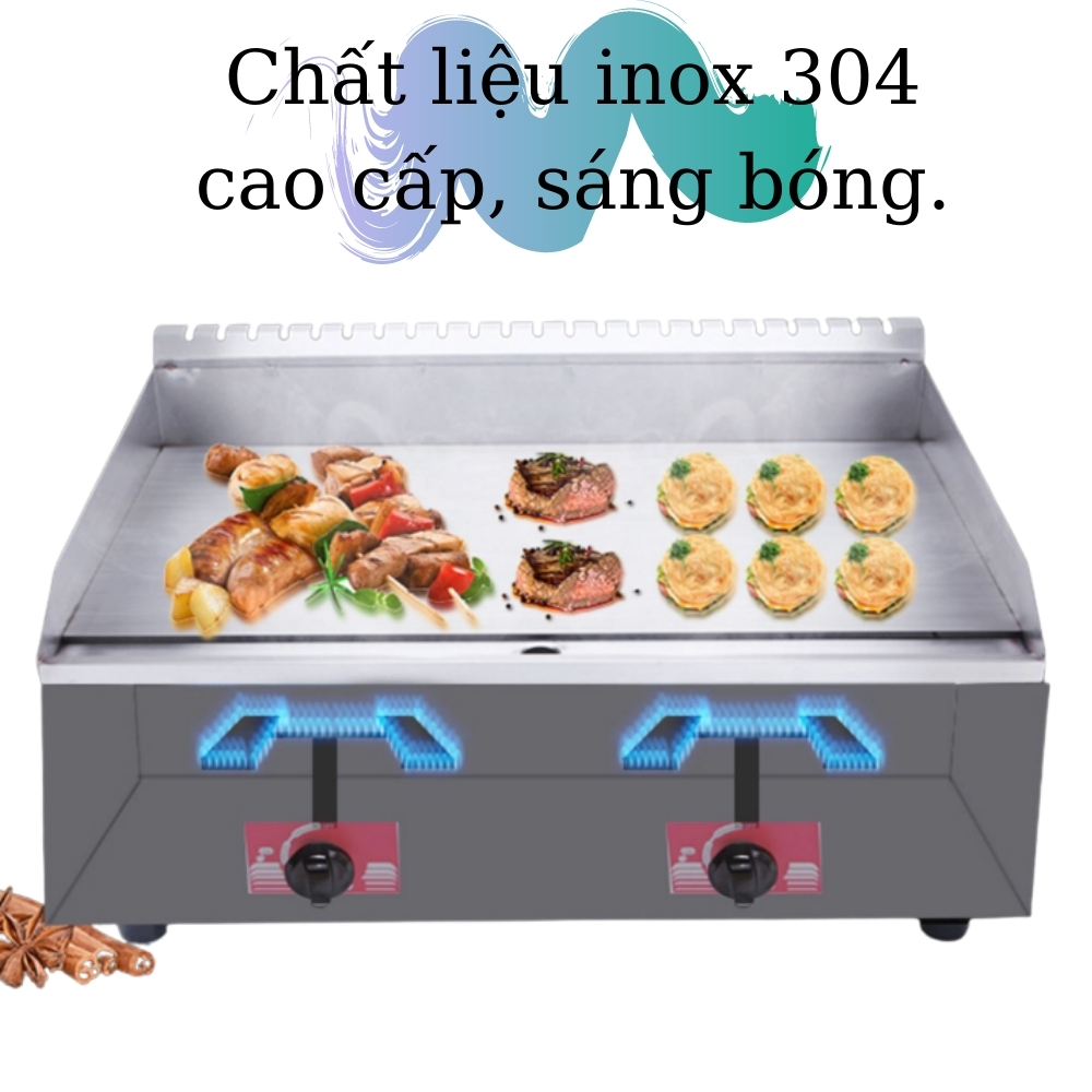 Bếp rán phẳng, bếp chiên rán thực phẩm dùng gas