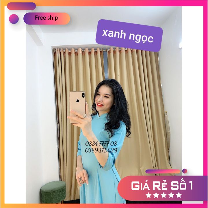 (Ảnh chụp thật) Áo dài truyền thống mẫu trơn đủ màu, chất lụa tôn dáng co giãn tốt - Hàng cao cấp