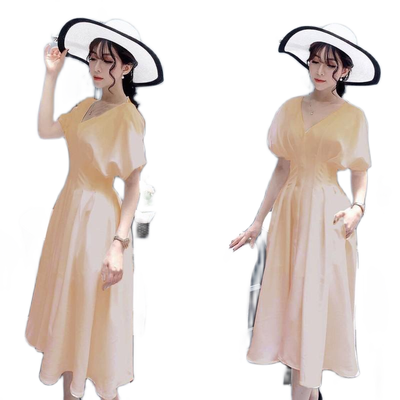 [HCM]Đầm CỔ V XẾP LY NANA