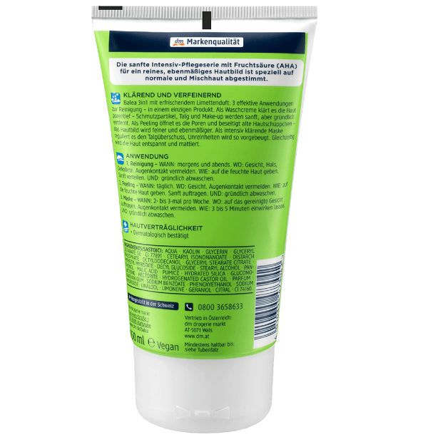 Sữa Rửa Mặt BALEA Porenfein 3IN1 (150ml) - Made in Germany