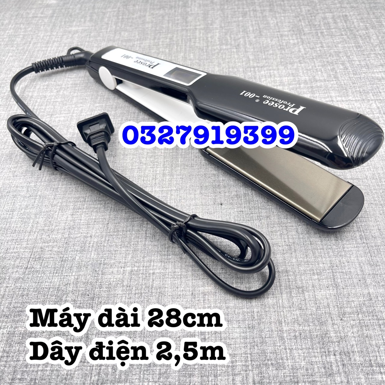 Barber Well Máy Duỗi Tóc Cao Cấp 501 Bản Lớn Chuyên Nghiệp Với Bề Mặt Ceramic Cực Êm & Màn Hình LCD Hiển Thị Nhiệt Độ An Toàn Và Hiệu Quả