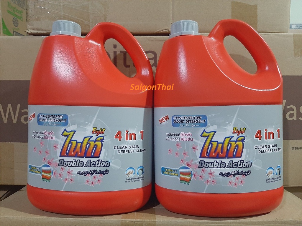 (SGT) Nước giặt Fight 4in1 Thái Lan 3000ml (nhãn Xám)