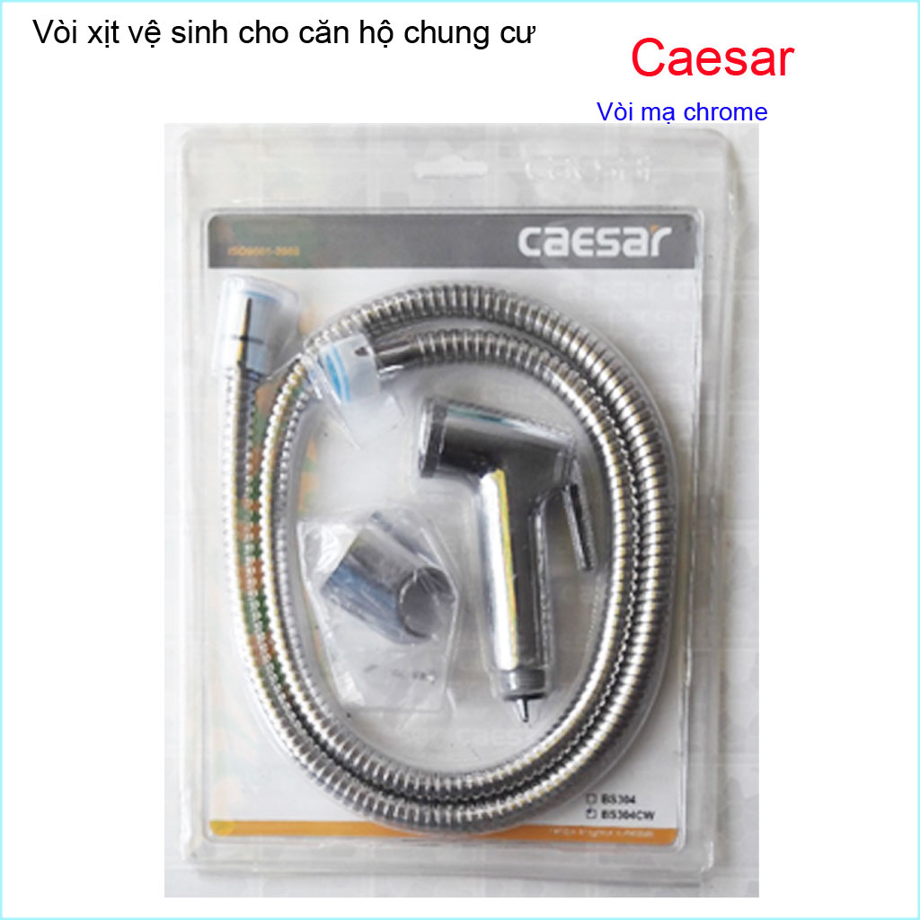 Vòi xịt Caesar BS304CW Crome, Vòi xịt dùng cho vùng nước mạnh chung cư nhà cao tầng siêu bền sử dụng tốt