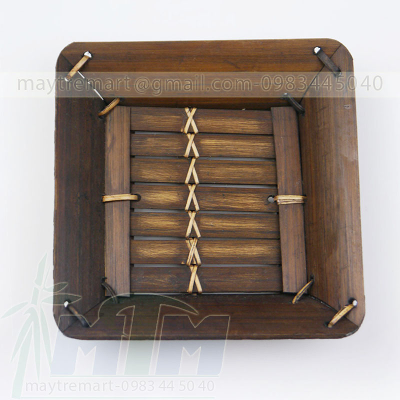 Khay tre l Đĩa tre vuông đựng mứt kẹo, đồ ăn