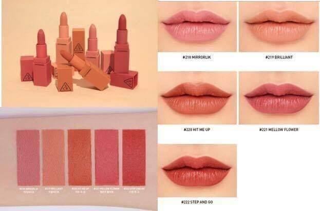 Combo 5 thỏi son mini tone nude