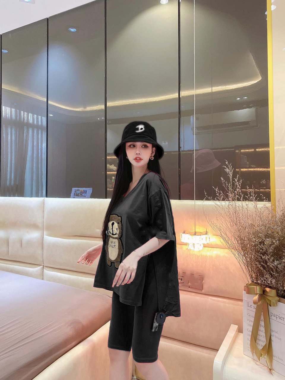 Set bộ đồ mặc nhà dễ thương form rộng bigsize