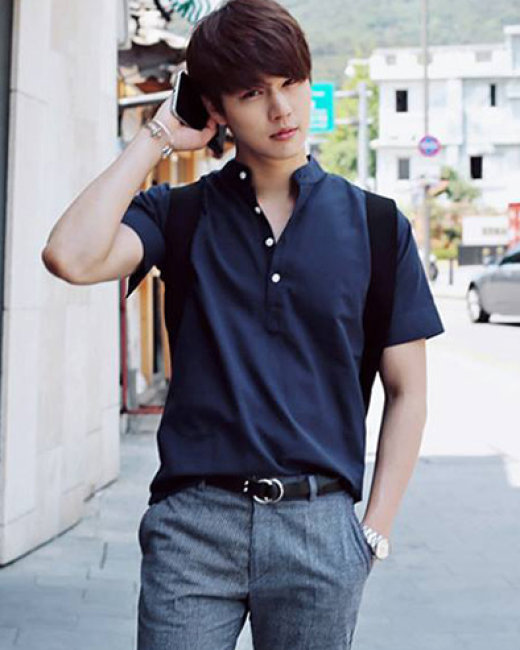 Áo Sơ mi Tay lửng cổ trụ Unisex
