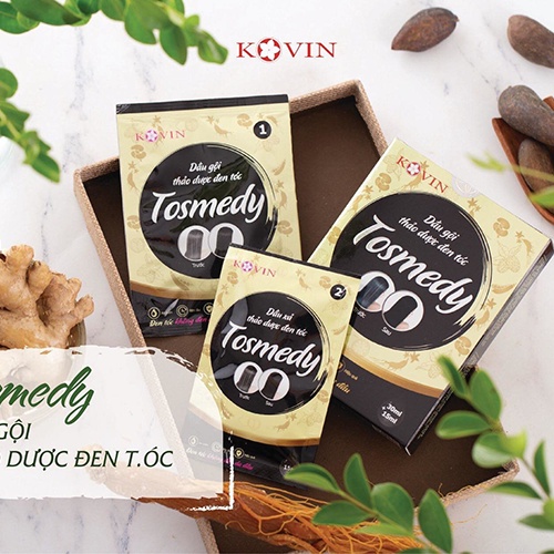 [Nhuộm Tóc Thảo Dược] Tosmedy Đen Tóc Mềm Mượt Đều Màu