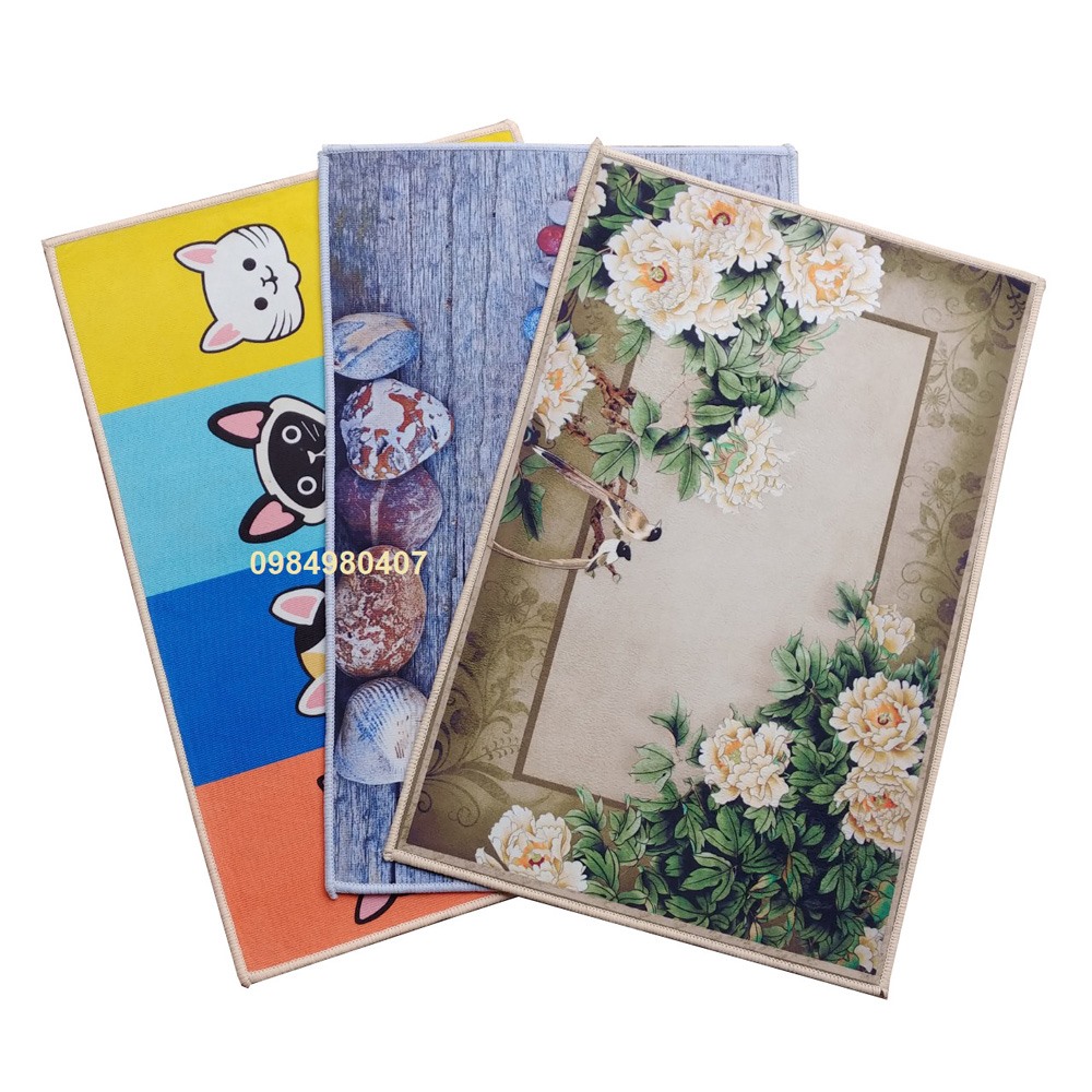 COMBO 5 THẢM NỈ 3D 40X60CM LOẠI ĐẸP