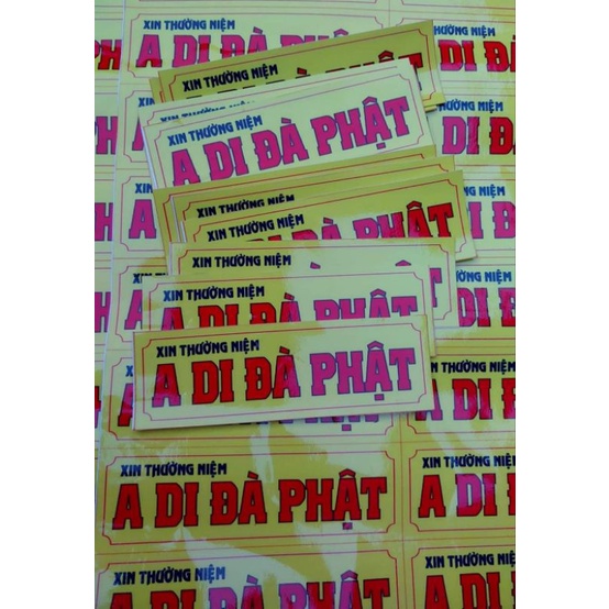 100 MIẾNG DECAL 10×4CM DÁN TƯỜNG,CHÙA,TẶNG