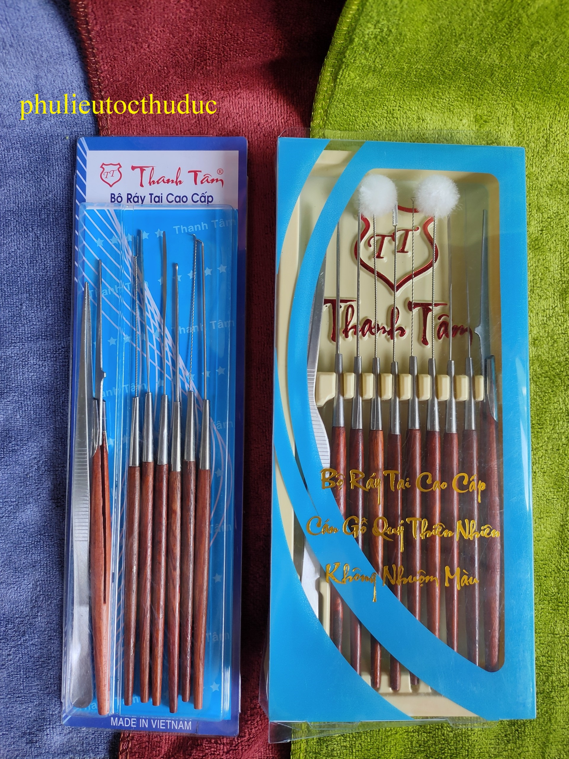 Bộ ráy tai thanh tâm cán gỗ cao cấp