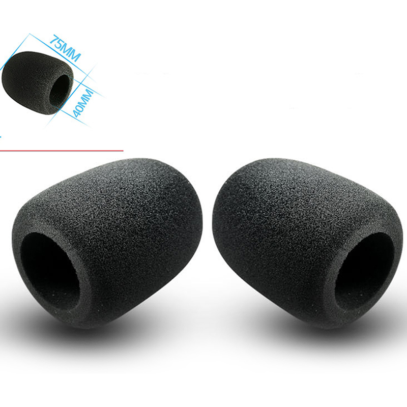 Bengzhar 2 miếng bọc bảo vệ mút xốp Micro Studio màu đen 75x60mm