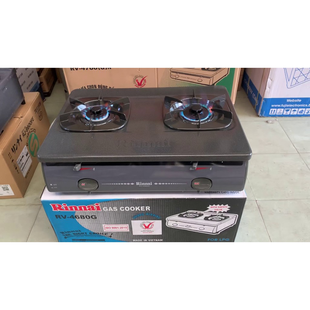 [HCM]Bếp gas đôi Rinnai RV-4680(GT) (Xám)