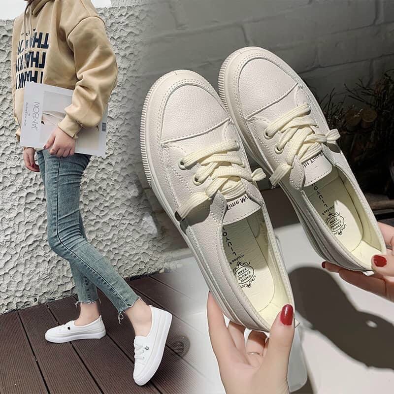 GIÀY SLIPON NỮ BA KHUY MẪU MỚI SIÊU HOT ( Hàng Loại 1)