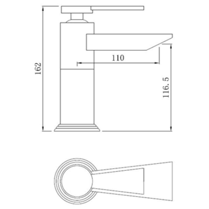 Bộ vòi chậu rửa mặt nóng lạnh KB-5013