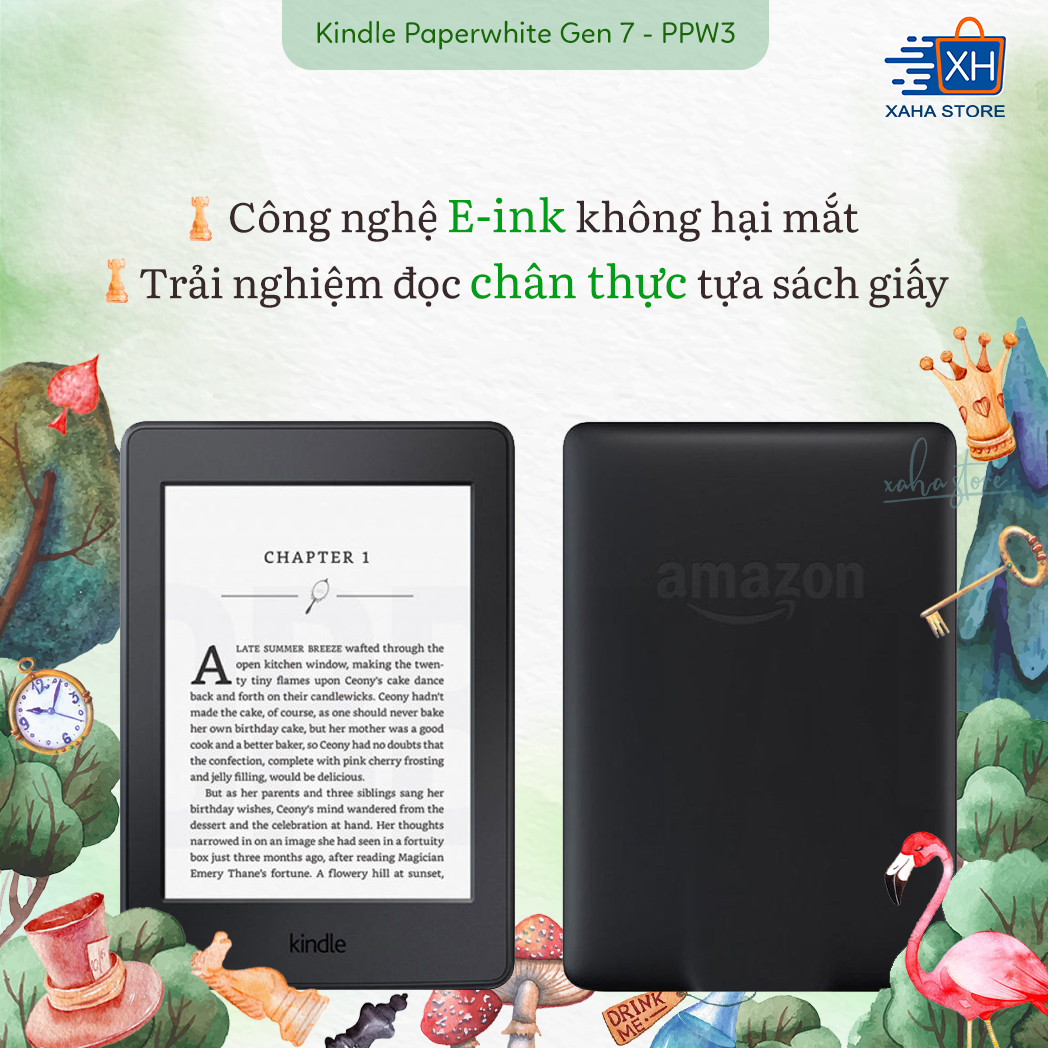 [Hoàn Tiền MAX] Máy đọc sách Kindle Paperwhite 3 - 7th Generation - Brand New (Kindle Paperwhite 3 e-reader 7th generation and a shockproof bag)