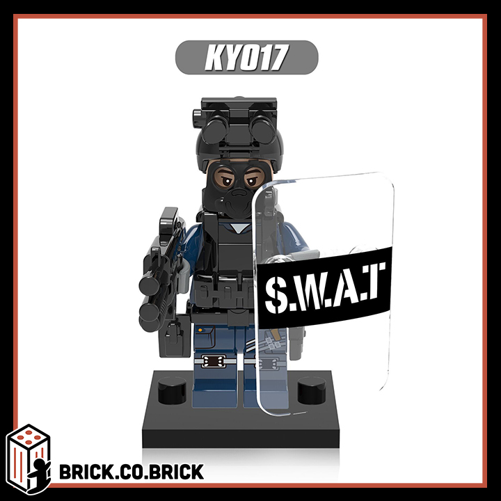 Lính swat đặc nhiệm đồ chơi lắp ráp minifigure lính giáp và phụ kiện siêu chất ky017-ky010