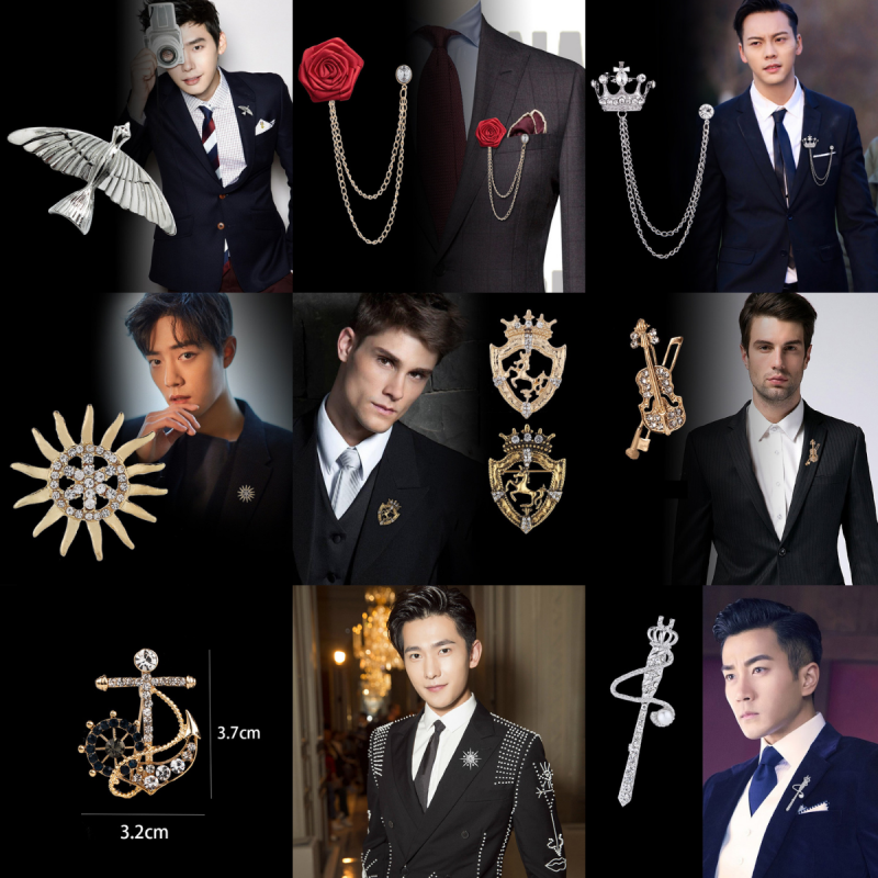 Ghim cài áo Vest Nam Lapel Pin thời trang nhiều mẫu lựa chọn {Phụ Kiện Nam - AdamZone}