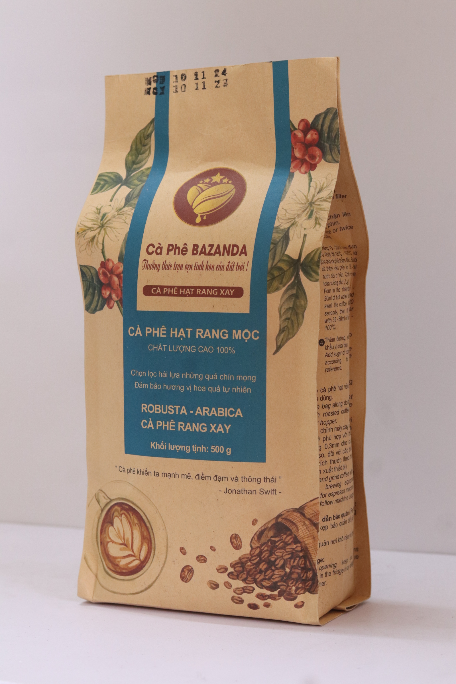 Cà Phê Hạt Mộc Pha Máy H2 1kg