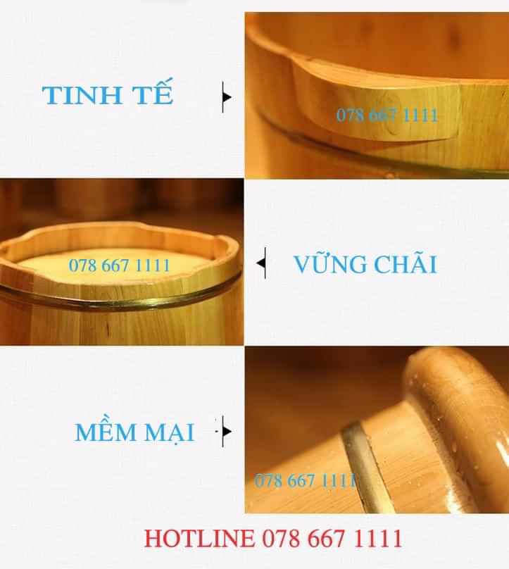 chậu ngâm chân gỗ thông nhập khẩu 2019