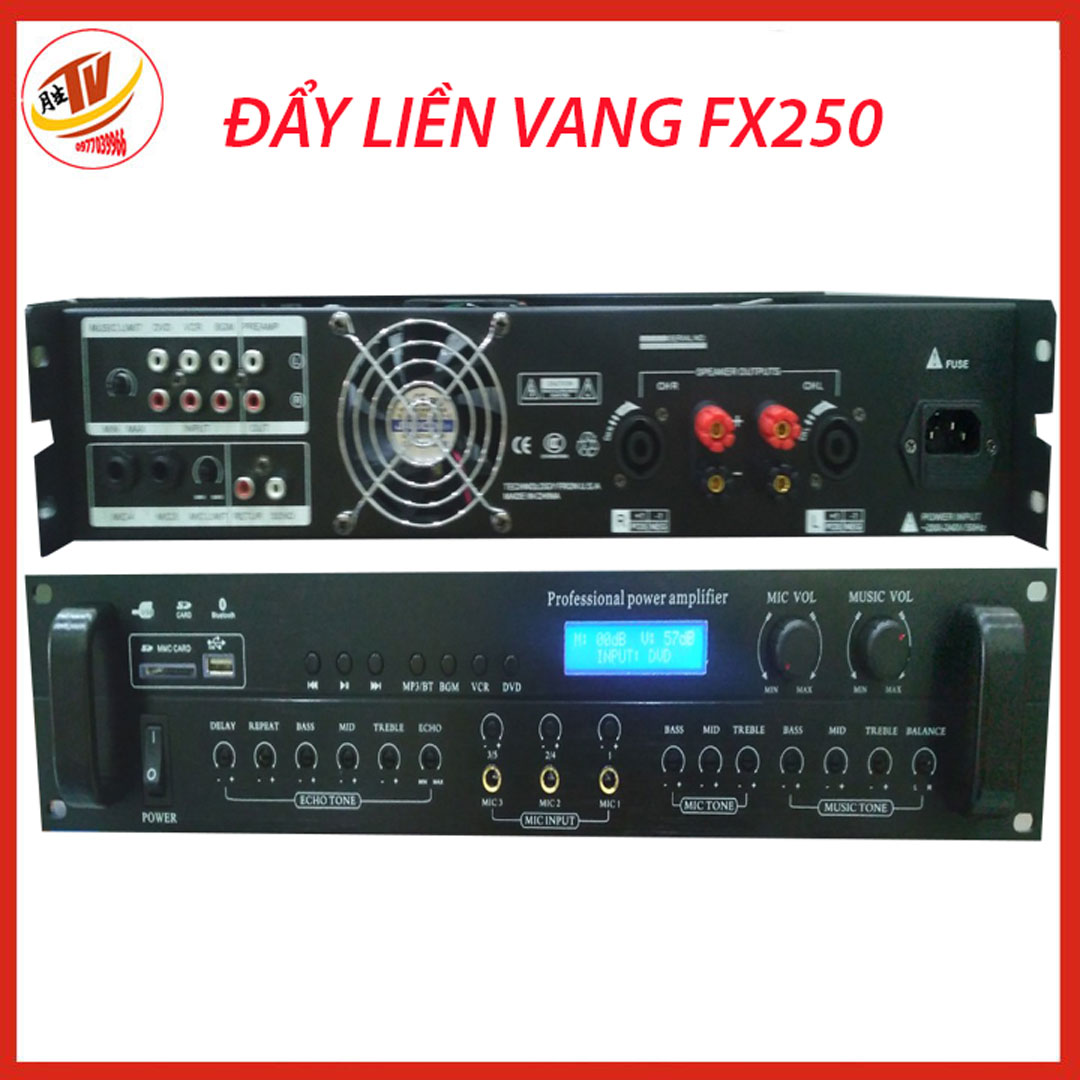 Cục đẩy công suất âm thanh karaoke đẩy liền vang karaoke tamashi fx350 vang cơ chống hú tốt