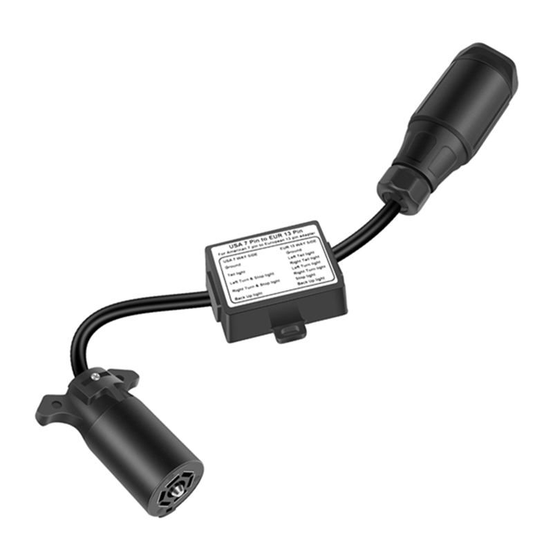USA to European Trailer Light Converter 7 Way Flat Socket (US Vehicle