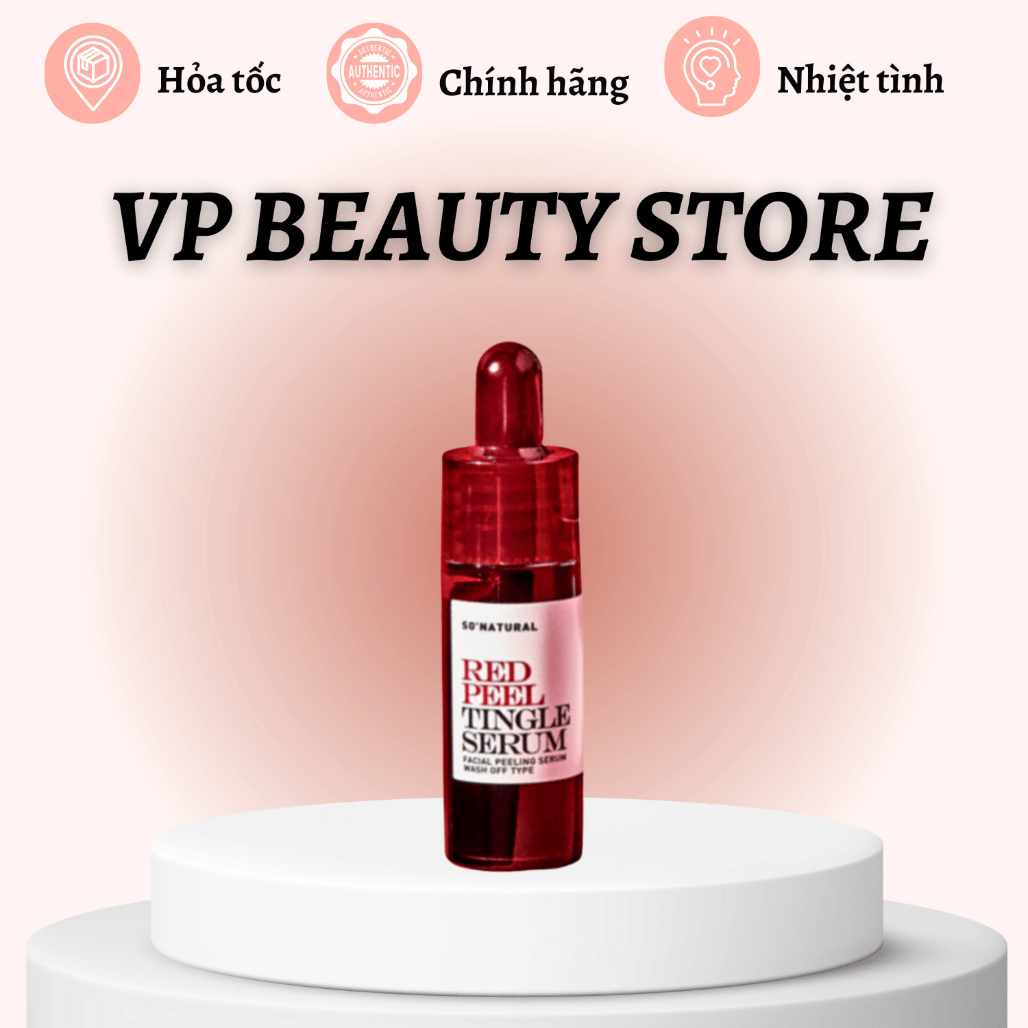 Tinh chất peel da sinh học so’natural red peel tingle serum - 11ml mẫu mới
