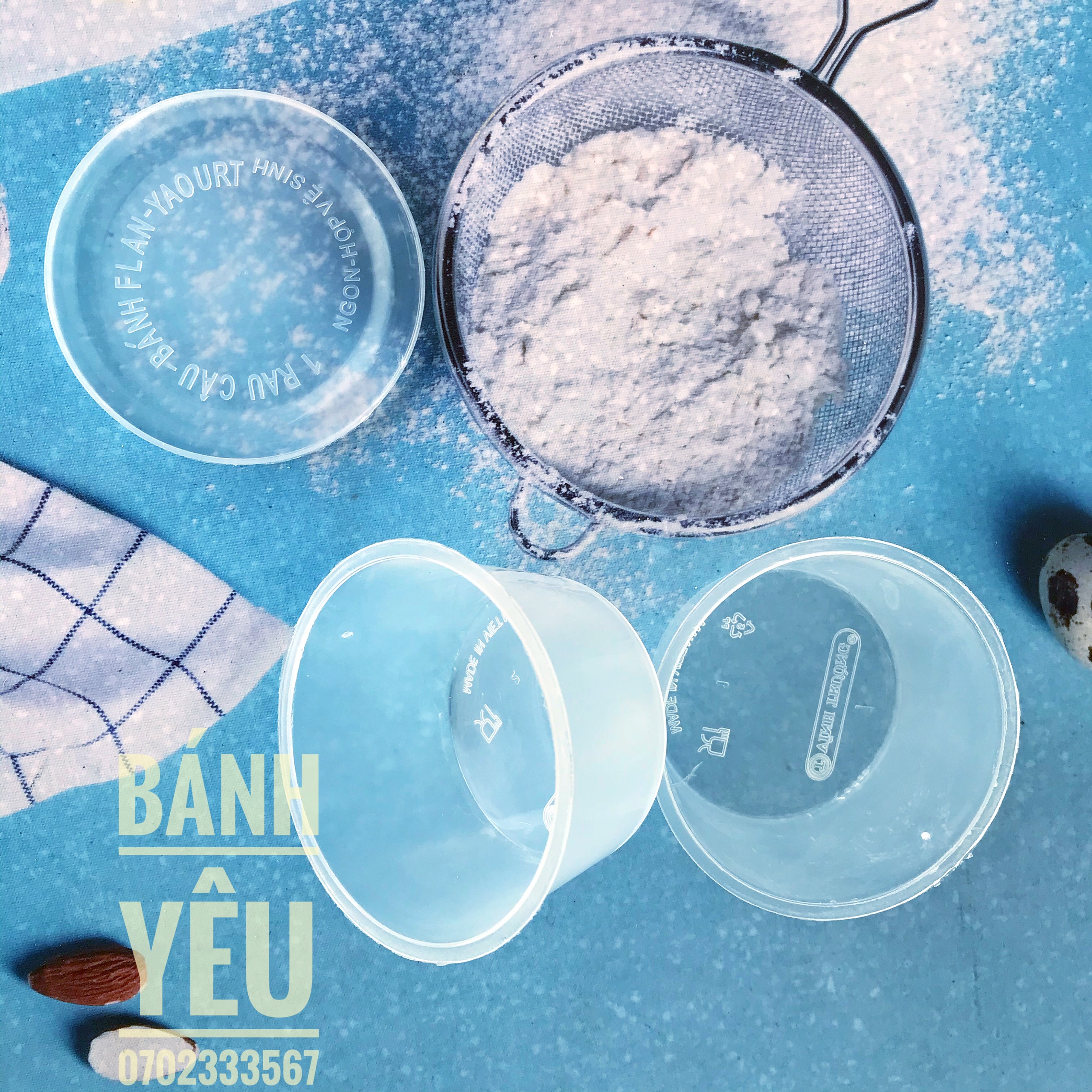 HỘP BÁNH FLAN TRÒN MẪU SỐ 1 ( Lốc 50 cái )