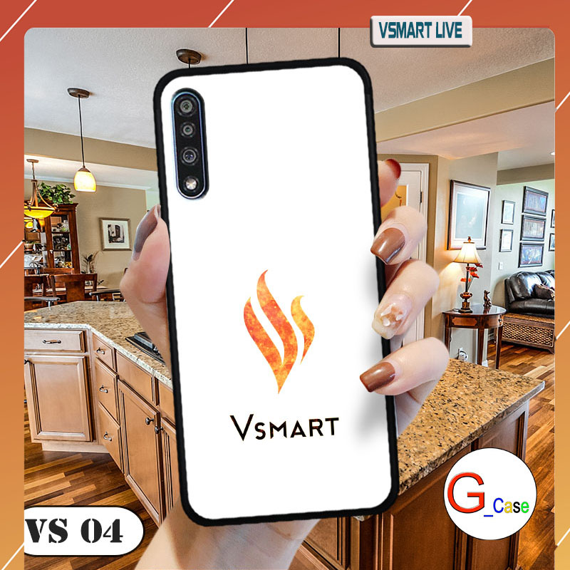 Ốp lưng Vsmart Live in 3D logo Vsmart thiết kế đẹp