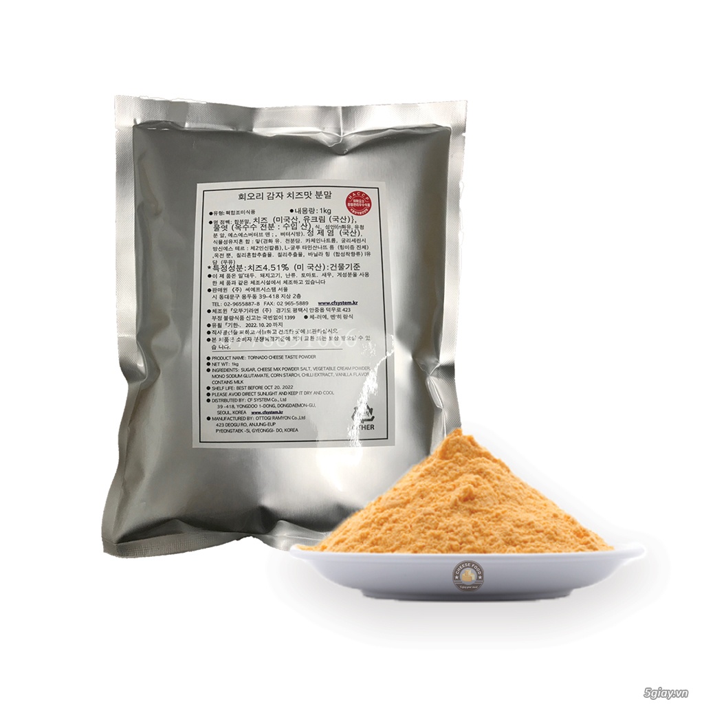 Bột phô mai phomai lắc Hàn Quốc 1kg (SP Chính Hãng)