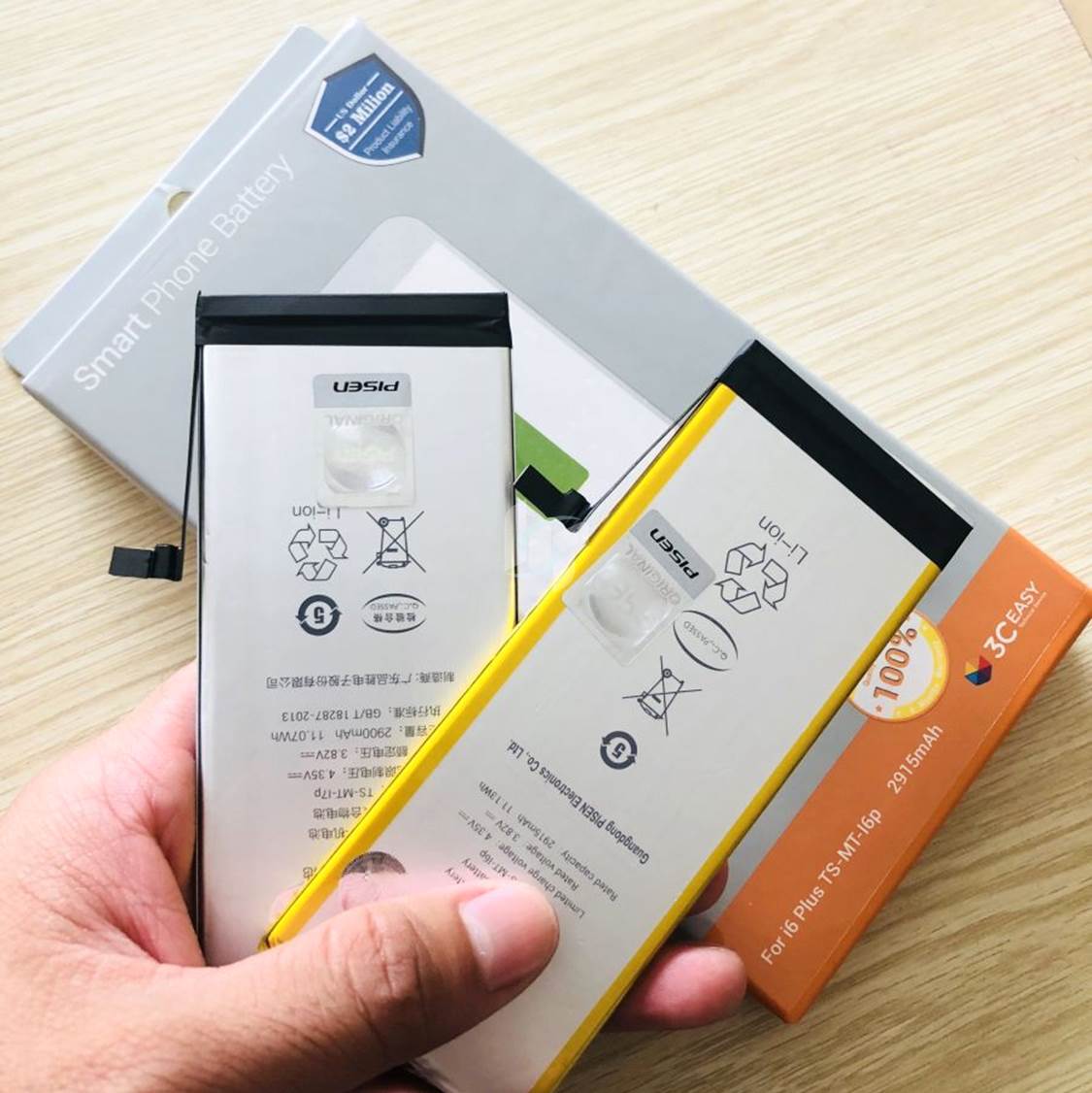 Pin Pisen cho Iphone 6 Plus 2915mAh chuẩn 3C Easy certificate