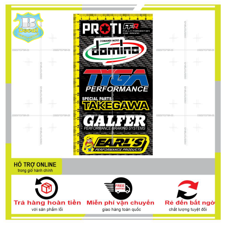Logo sticker dán xe máy mini m9