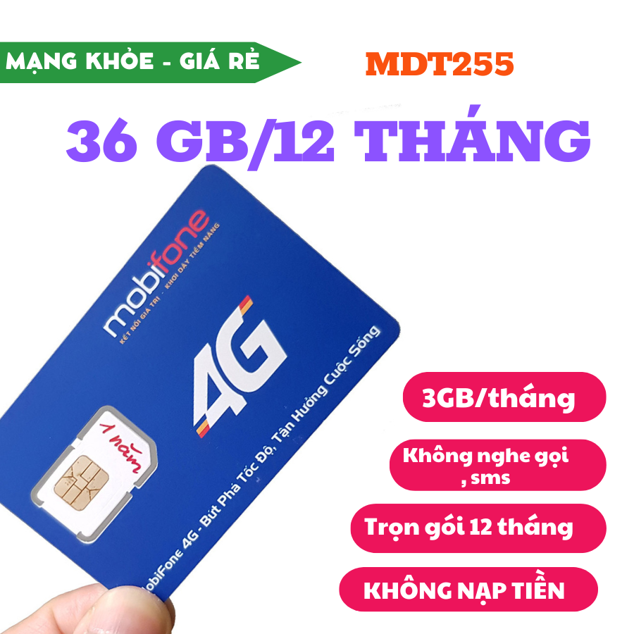 ( SIÊU RẺ ) Sim 4G Mobifone MDT255 Tặng 3GB 1 Tháng , dùng trong 1 năm Không Cần  Nạp Tiền chính chủ | Chuyên Định Vị, Máy POS FREESHIP - CHƯA KÍCH HOẠT