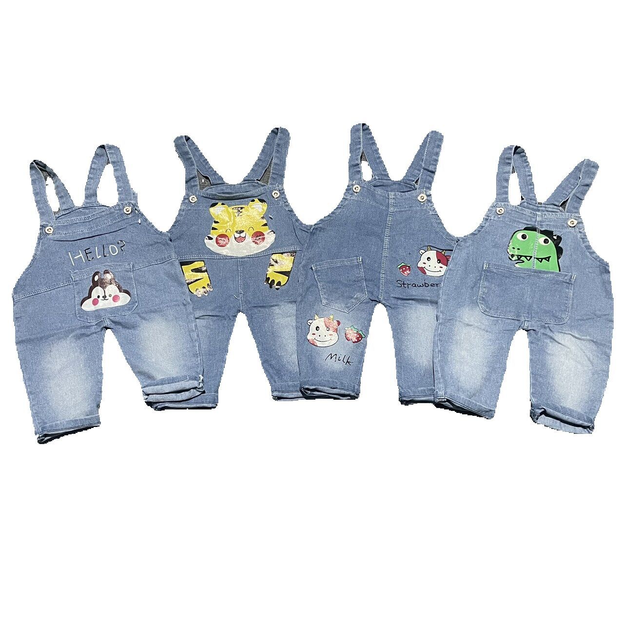 [Hoàn tiền 6%] Yếm jeans/ yếm bò họa tiết cực xinh yêu cho bé trai/ gái 7-17kg ( mẫu lửng)