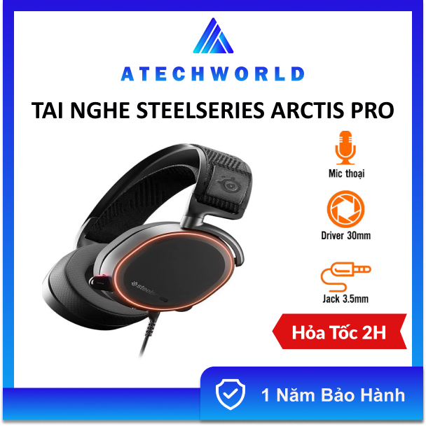 Tai nghe steelseries arctis pro gaming - hàng chính hãng - bh 1 năm - có xuất vat