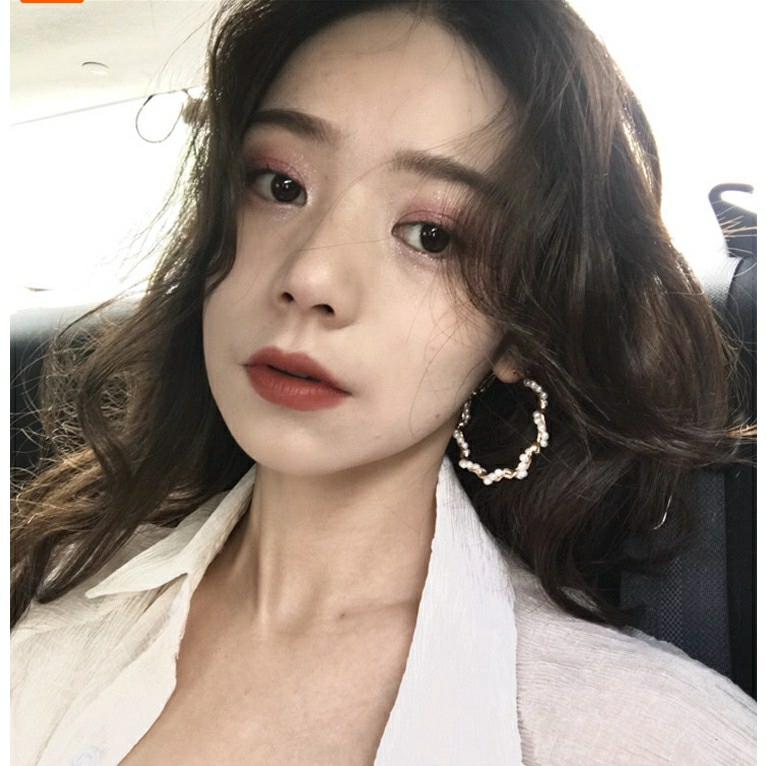 [HCM]Bông tai vòng tròn đính hạt