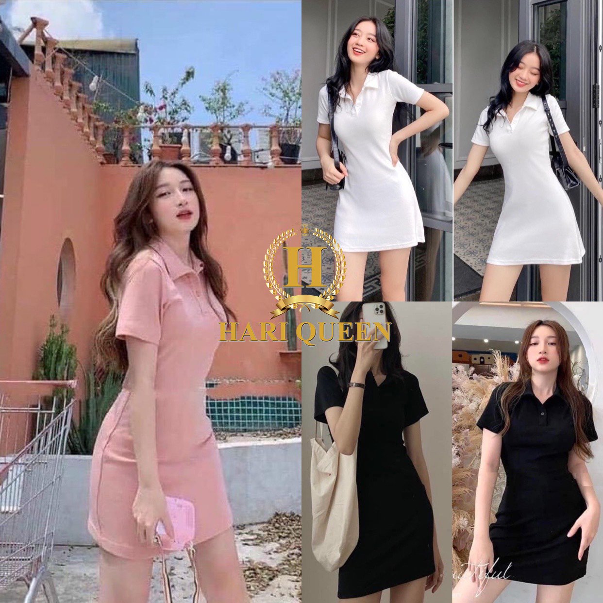 VÁY POLO CỔ BẺ TRƠN HSU1