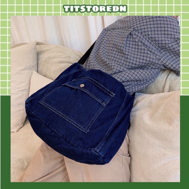 Túi đeo chéo jean denim unisex ms01