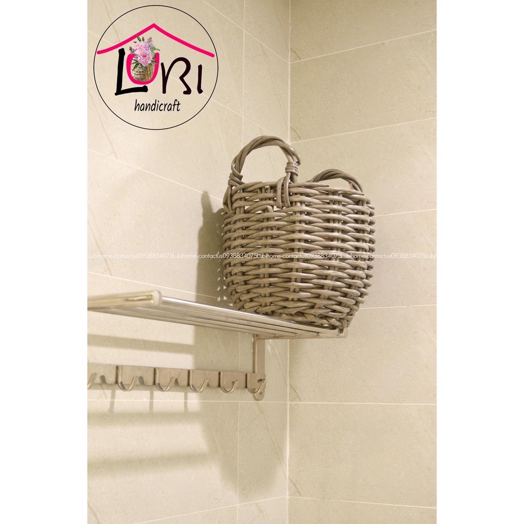 Round Plastic woven baskets - Set of 3