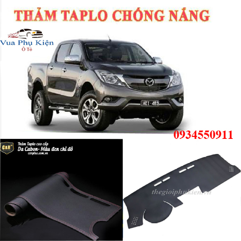 Thảm taplo da vân cacbon xe Mazda BT50 đời 2015-2019 cao cấp