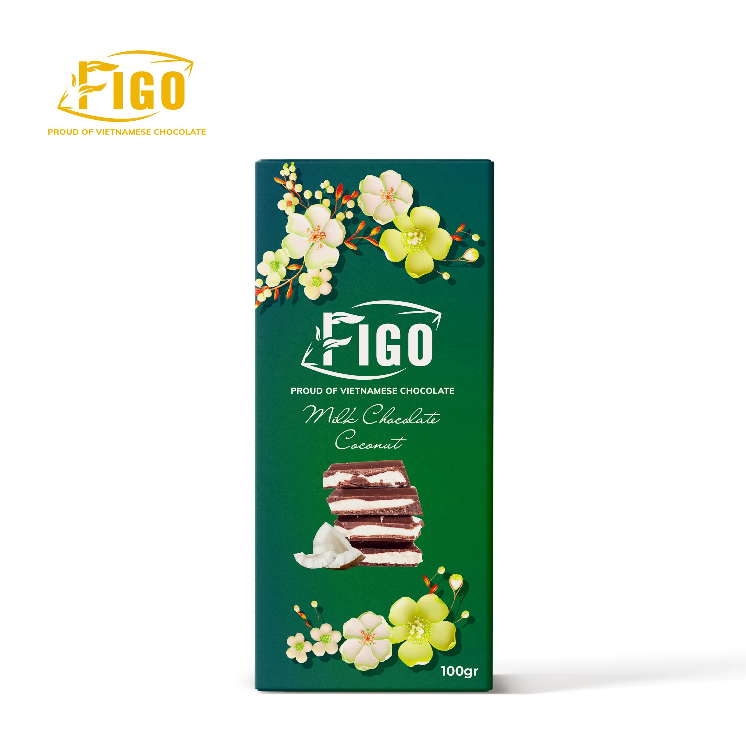 [SIÊU NGON -SOCOLA TẾT 100G] Kẹo socola sữa nhân MỨT DÂU 100g FIGO gói quà