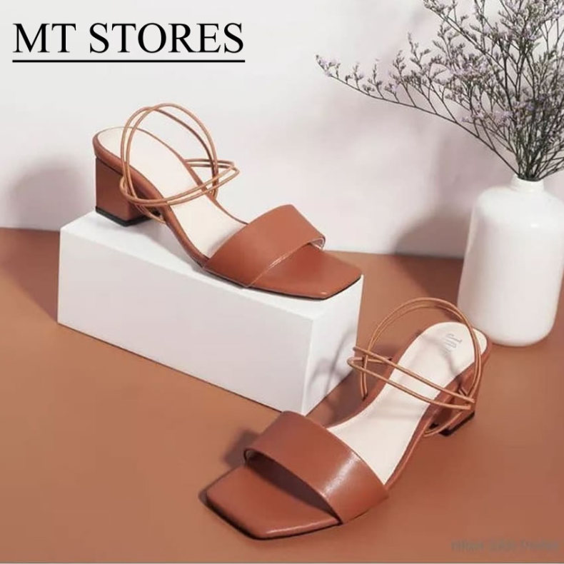 GIÀY SANDAL NỮ QUAI HẬU GÓT VUÔNG 5CM MTSTOREA233 HÀNG CÔNG TY CÓ BẢO HÀNH giá rẻ